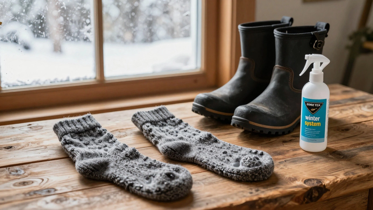 Набор для зимнего комфорта: мембранная обувь, термоноски и водоотталкивающий спрей
